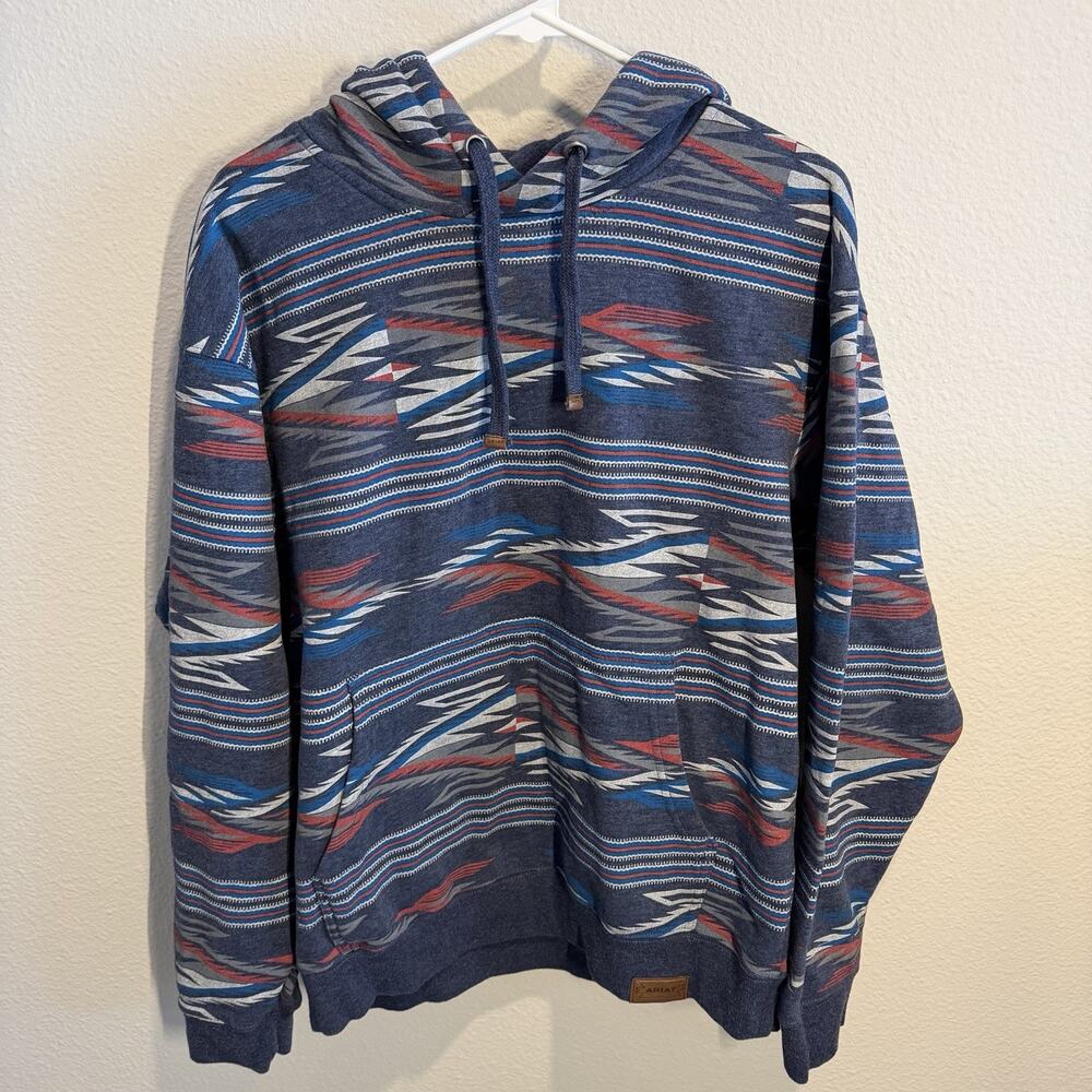 Ariat Men’s Hooded Sweatshirt All-Over Print Chimayo Medium
